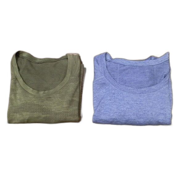 Lululemon Athletica Blue Green Long/Short Sleeve Shirts Men's Size XXL Lot of 2 - Picture 1 of 5